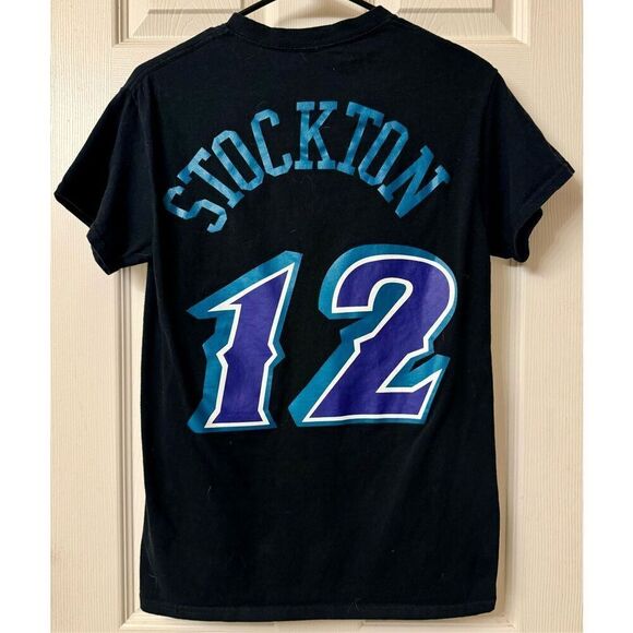 Utah Jazz John Stockton #12 Nostalgia Co. Mitchell & Ness Hardwood Classics S - Picture 3 of 8